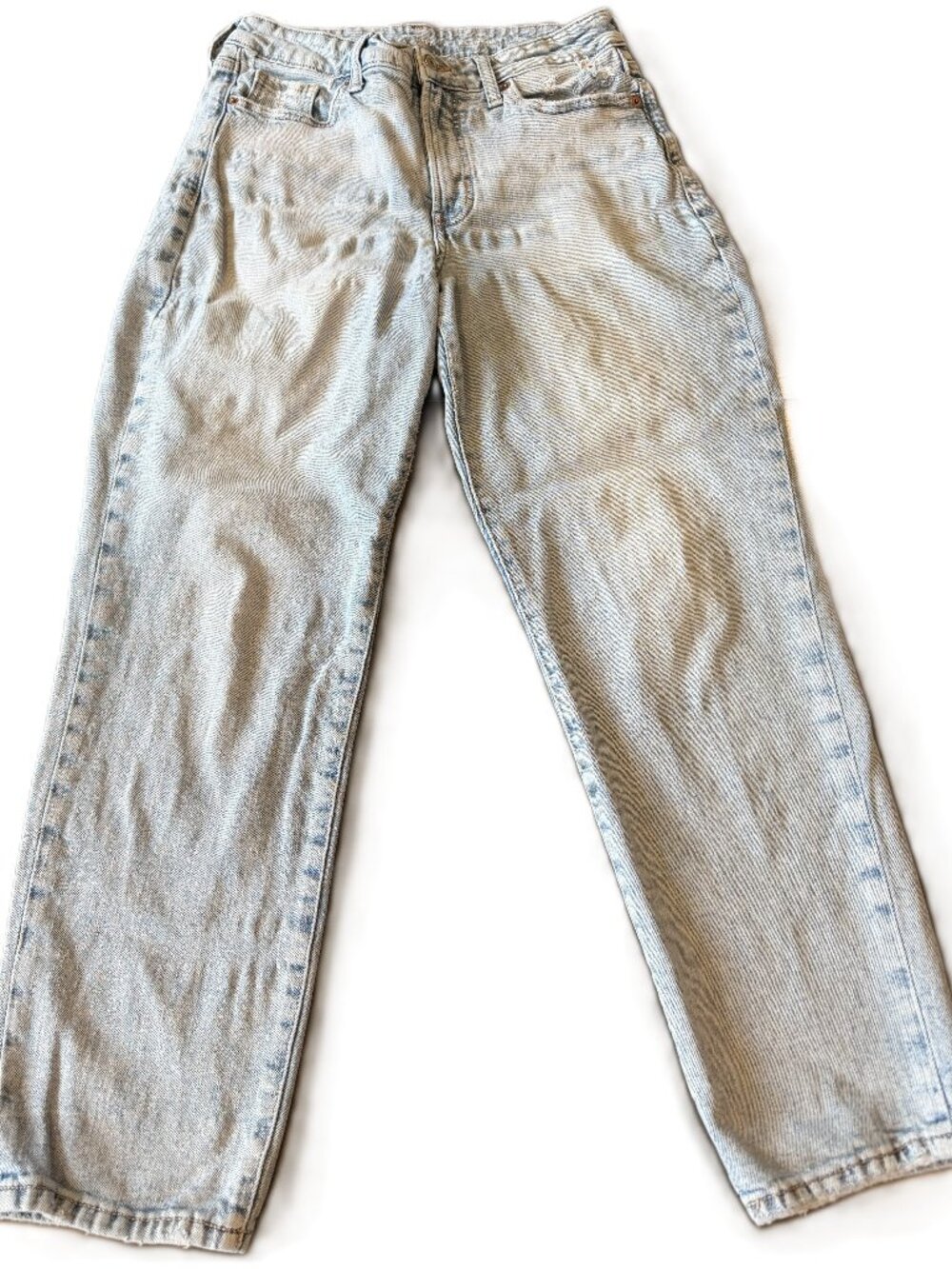Old Navy Women’s High Rise OG Straight Secret Slim Pockets Light Wash 10